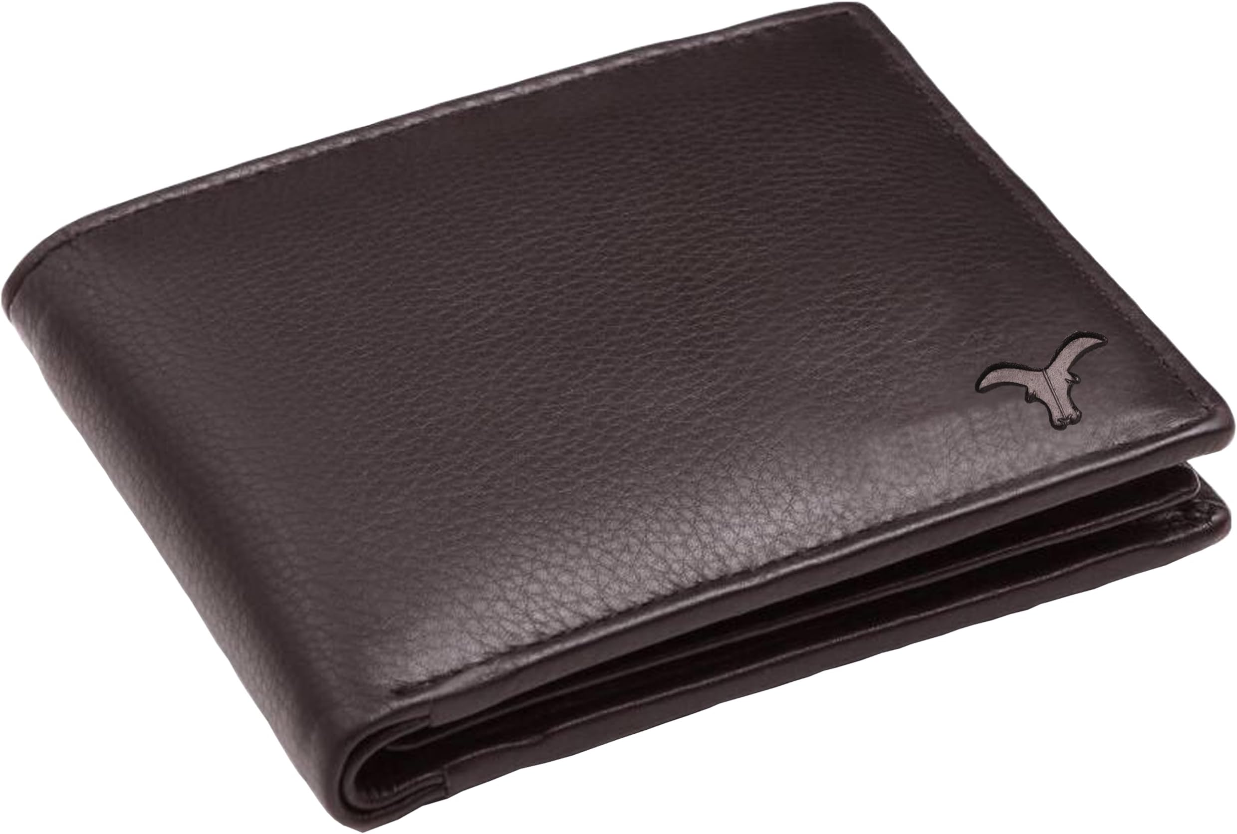 Leather Men’s Wallet – Slim Bifold Black Wallet with RFID Blocking – Multiple Card Slots – Soft Grain Leather – Gift Box Packing (Brown)