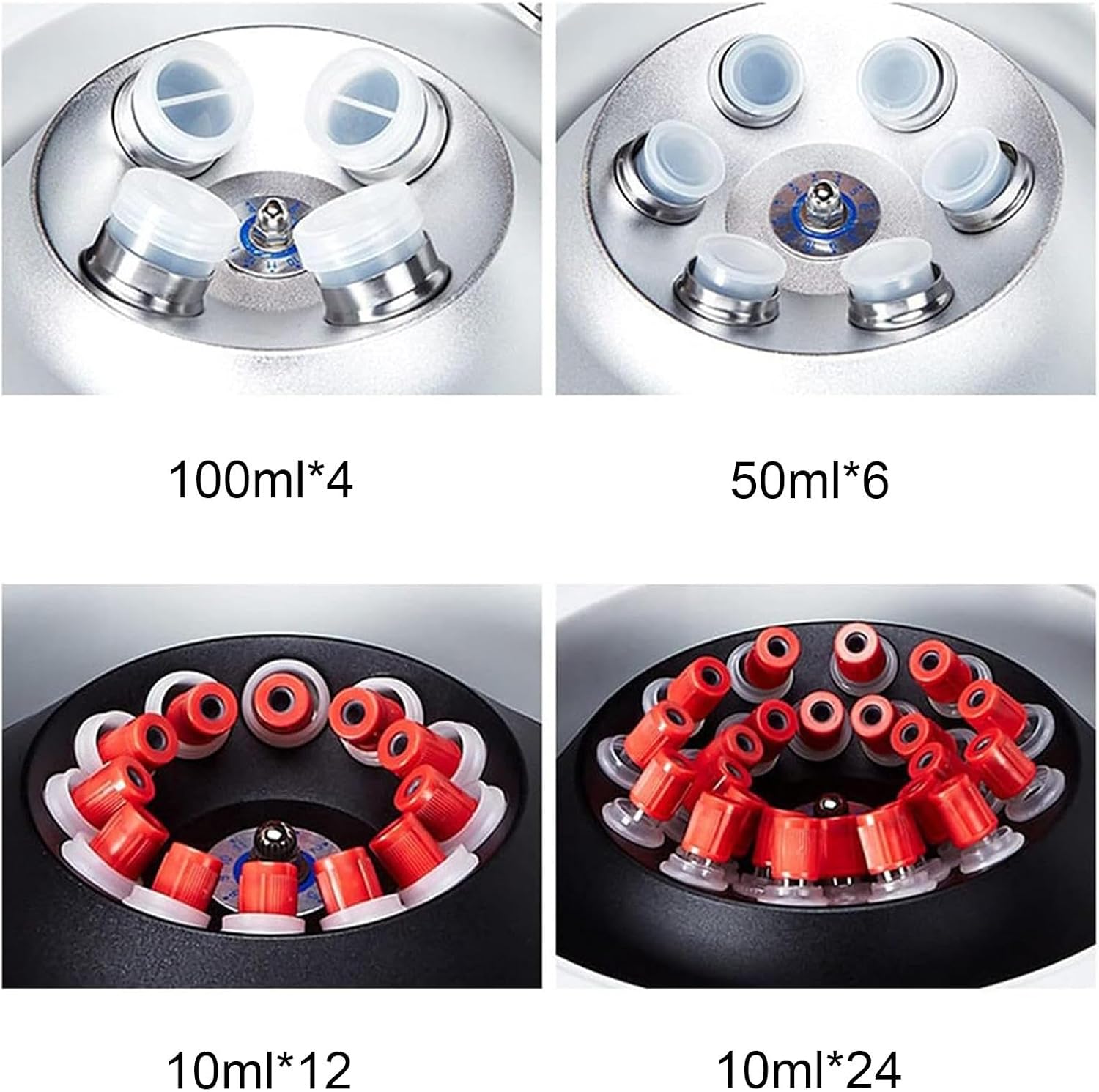 Lab Benchtop Centrifuge, Low-Speed Large-Capacity Centrifuge, 0-4000 RPM,Timing 0-99min, 2100xg for Serum/Fat Separation,50ml*6
