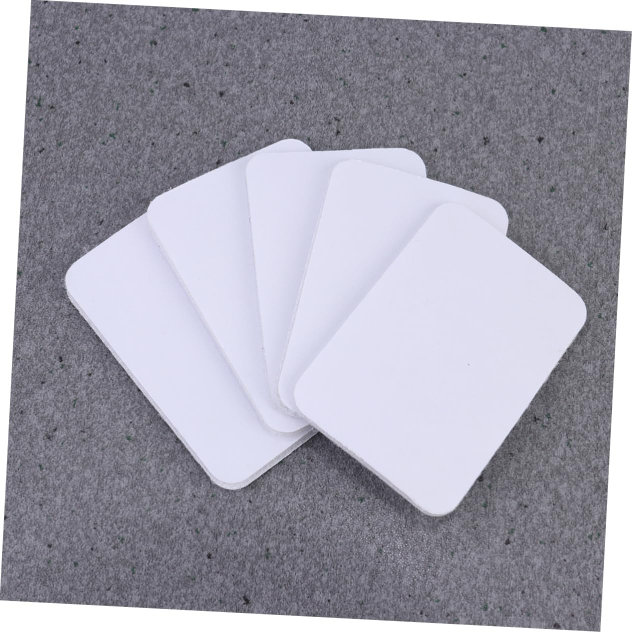 STOBOK 20pcs Double-Sided Self-Adhesive Hook and Loop Tape Rectangular Fabric Stickers for Sofa and Carpet Heavy Duty White Adhesive for Home and Office Use