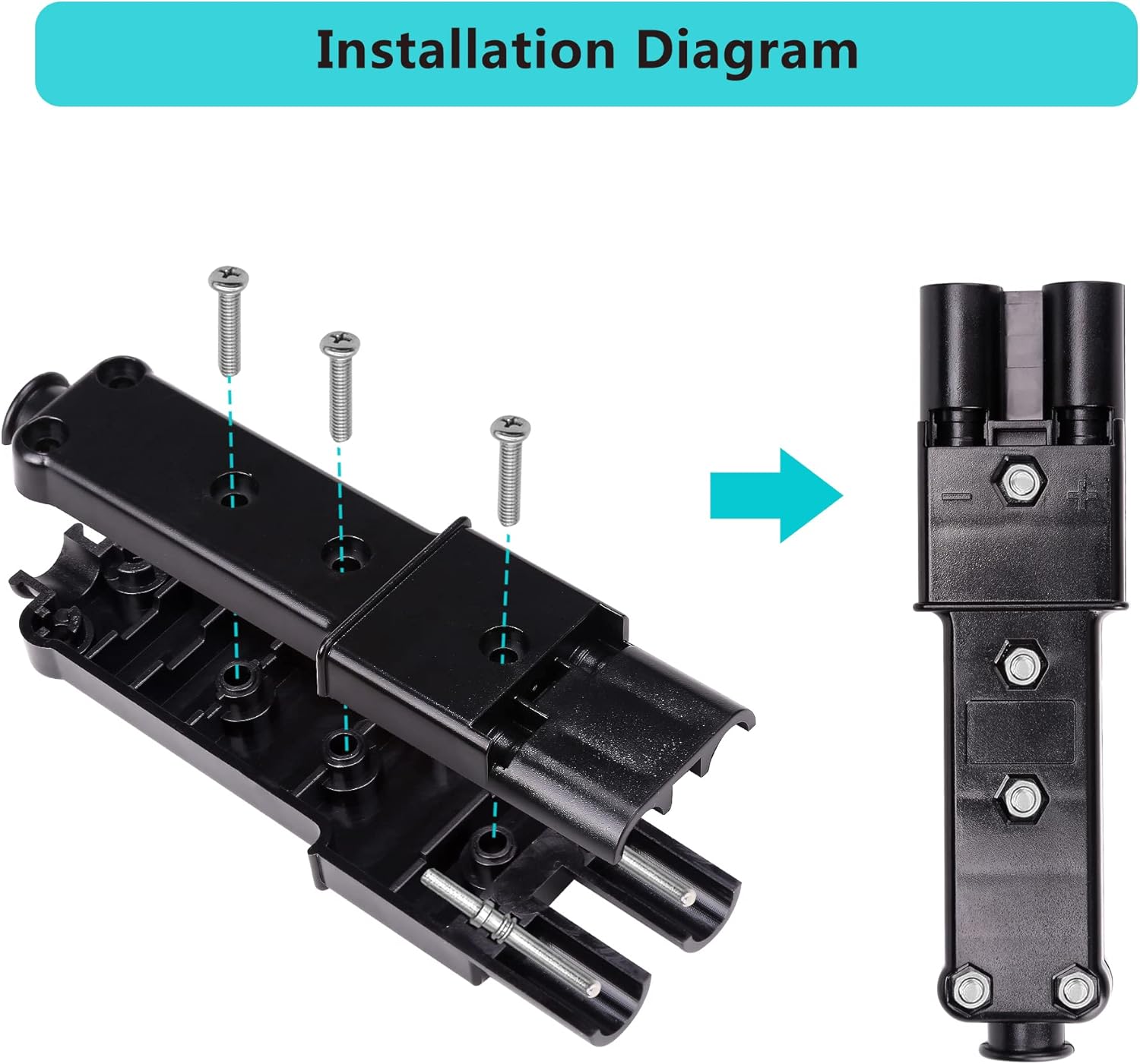 10L0L Golf Cart MAC DC 48V Charger Plug & Powerwise Receptacle for Yamaha G19 G22 Electric Cart OEM# JW2-H6181-02 JR1-H235A-00