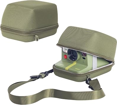 Protective Case for Polaroid Now 2nd/3rd, Now+ Gen 2/3rd, I-Type, OneStep+, Onestep 2, FILP, Instant Film Camera - Hard Shell Camera Case with Adjustable Shoulder Strap Green No Camera