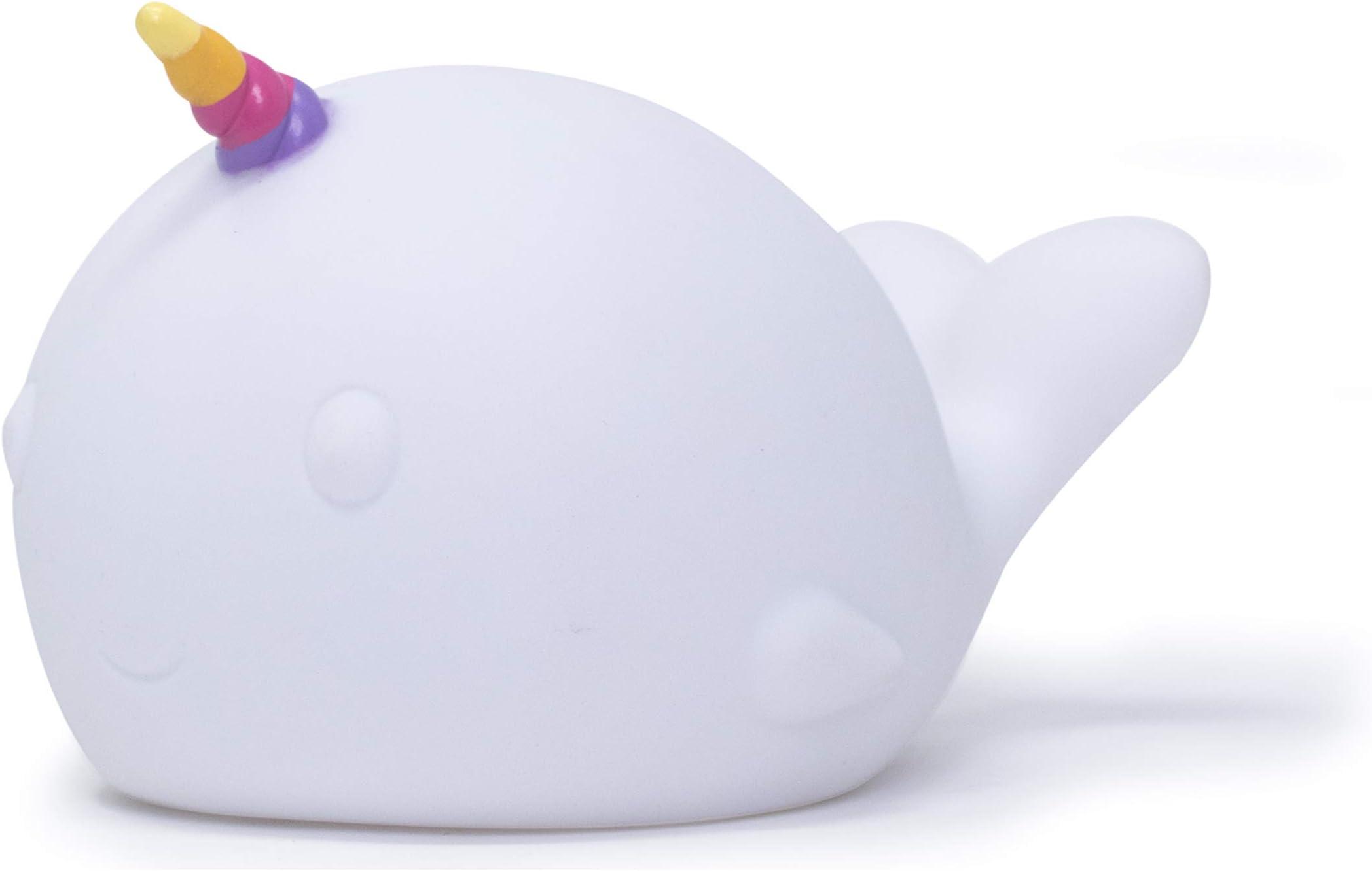 Multicolour Portable Soft Night Light - Colour Changing Narwhal Bedside Lamp - Led Bedroom Living Room Decoration - Desk Accessories Office & Home Decor - Camping & Festival Animal Lovers Gifts