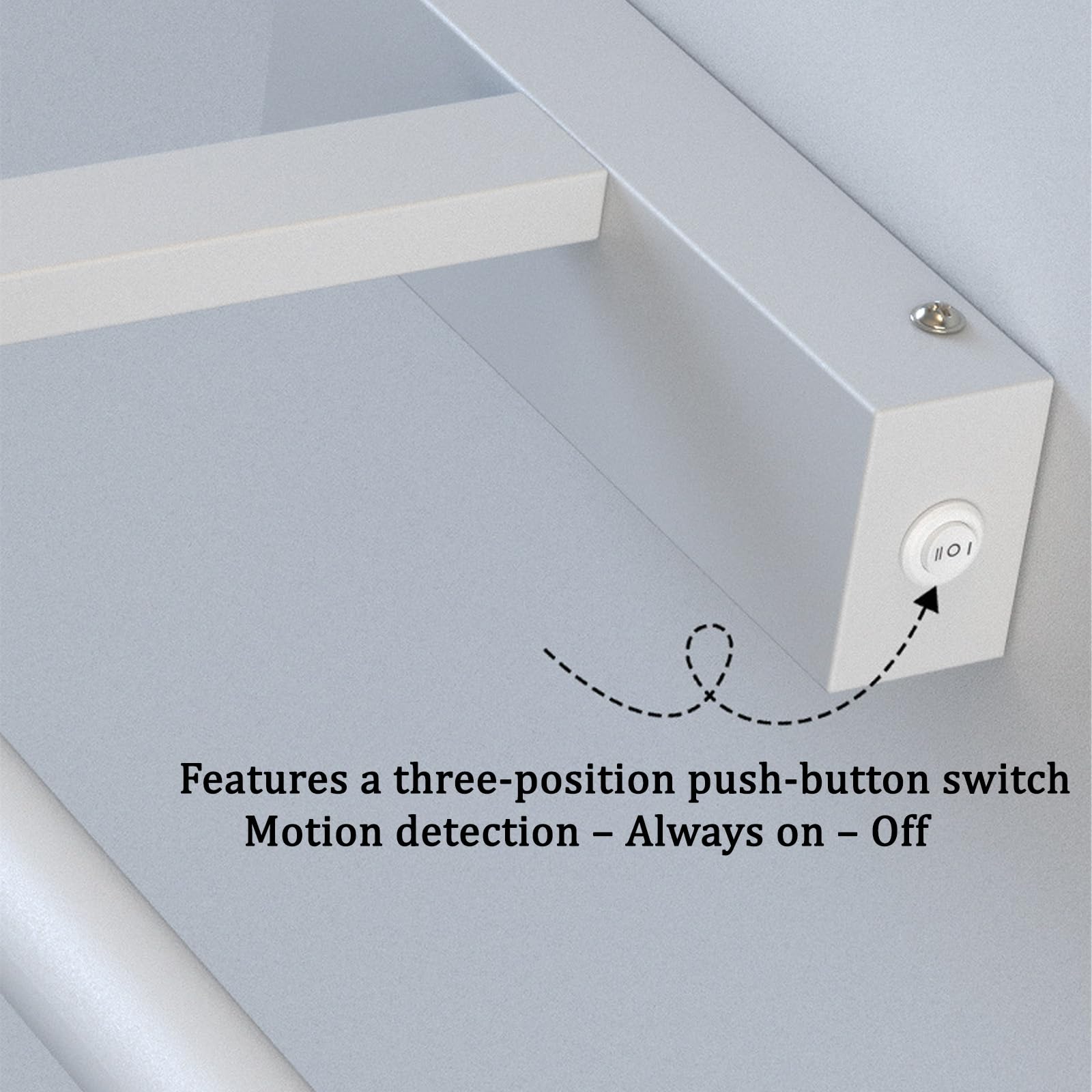 LED Lámpara de Espejo Baño Giratorio Apliques de Pared con Sensor de Movimiento Moderno Iluminación de Pared con Interruptor Cuadros Maquillaje Sala de Estar Dormitorio (Luz Cálida Plateada,50cm)