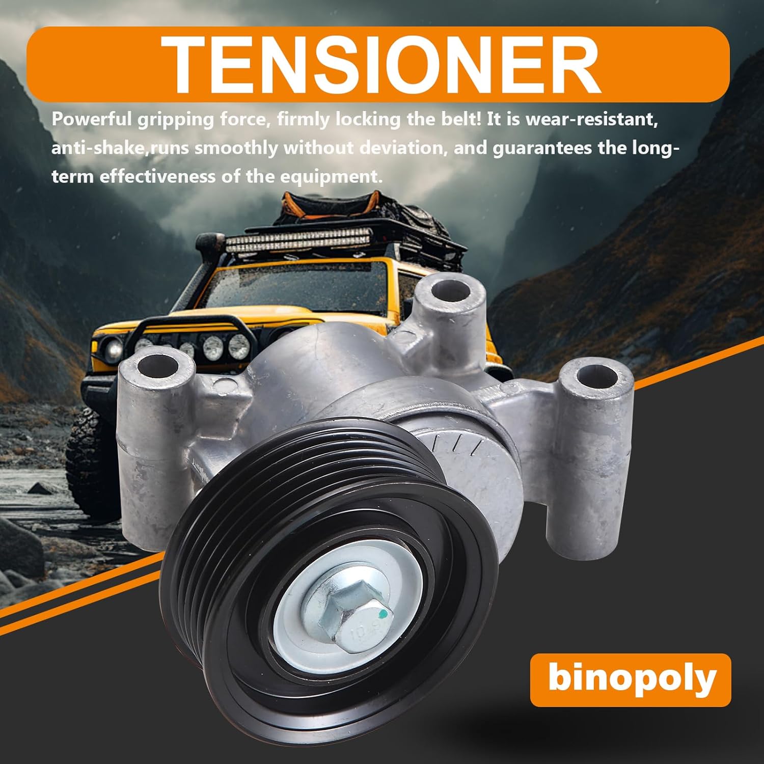 binopoly 38357 Drive Belt Tensioner Assembly With Pulley For 2004-2013 Mazda 3/Axela/5 OE#89625 1251661 5M5Q6A228AB L37215980 L37215980C LF5015980 LFY115980 30684344 31251845 3M5Q6A228AB