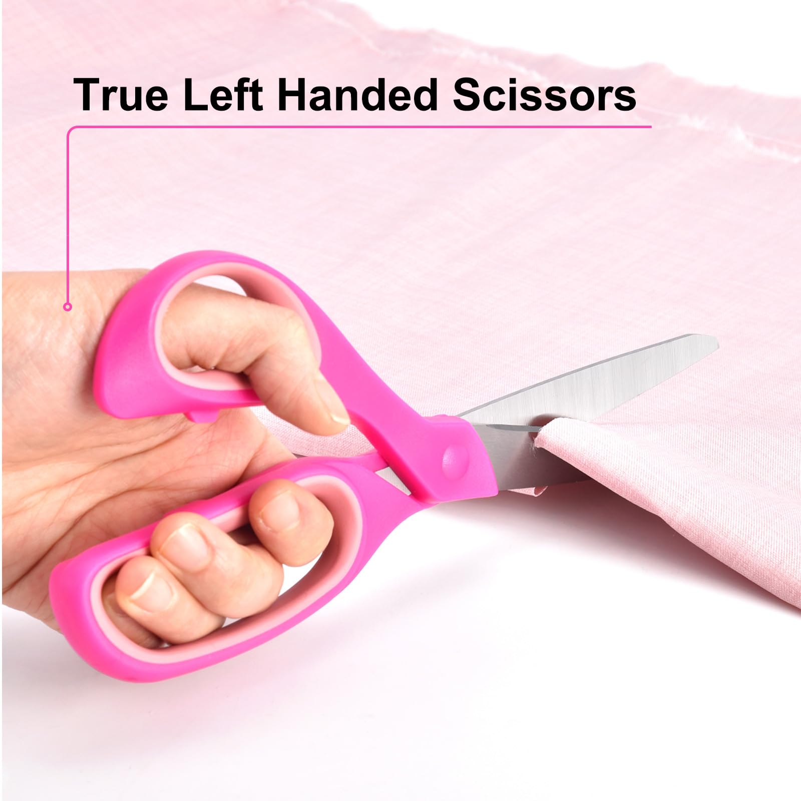 Zicolu Left Handed Scissors Set of 2 Pack, 8.5