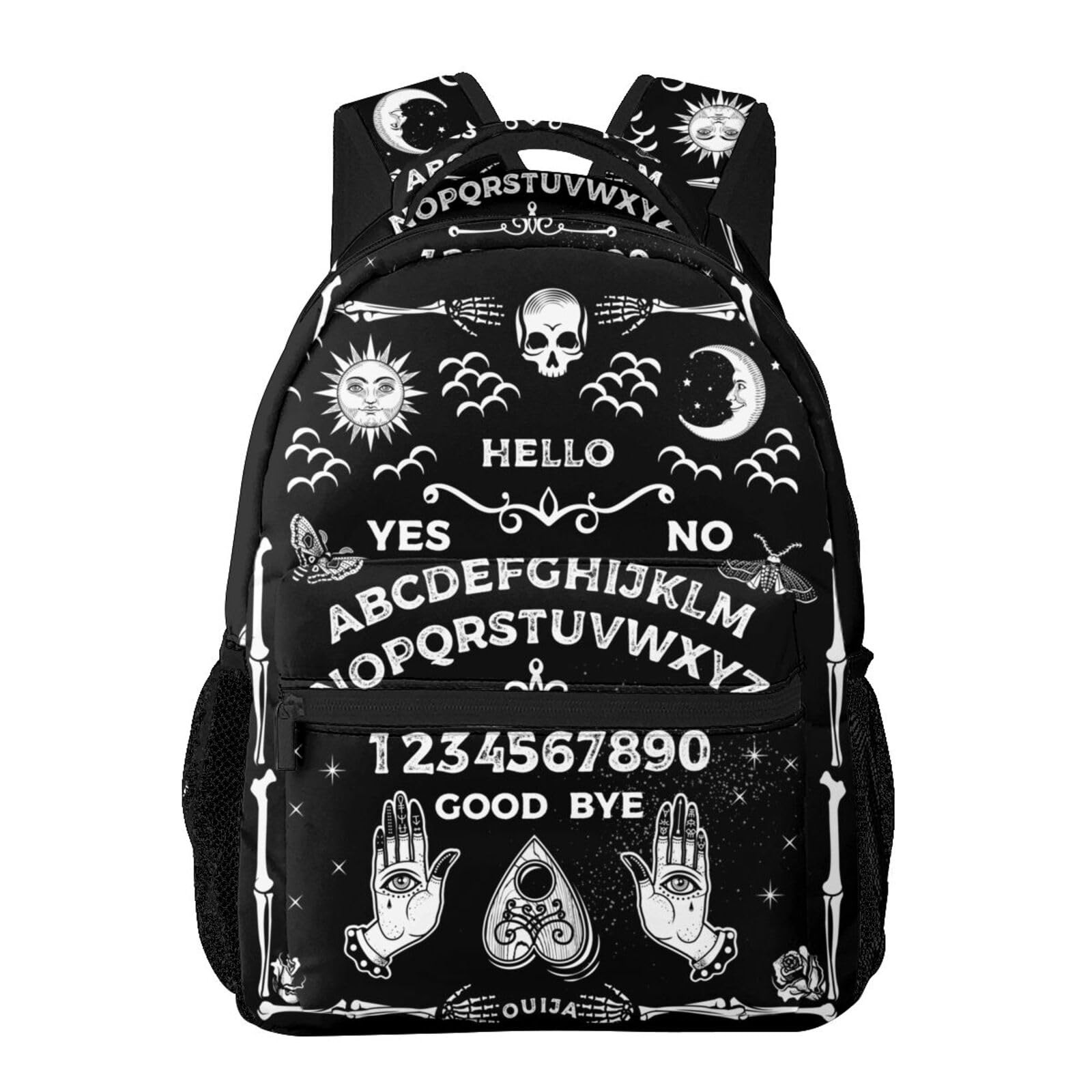 HKHEHOP Ouija Board Gothic Goth Backpack For School Laptop Bags Bookbag Big Casual Daypack For Student Girls Boys Kids Teens Travel Sports Work