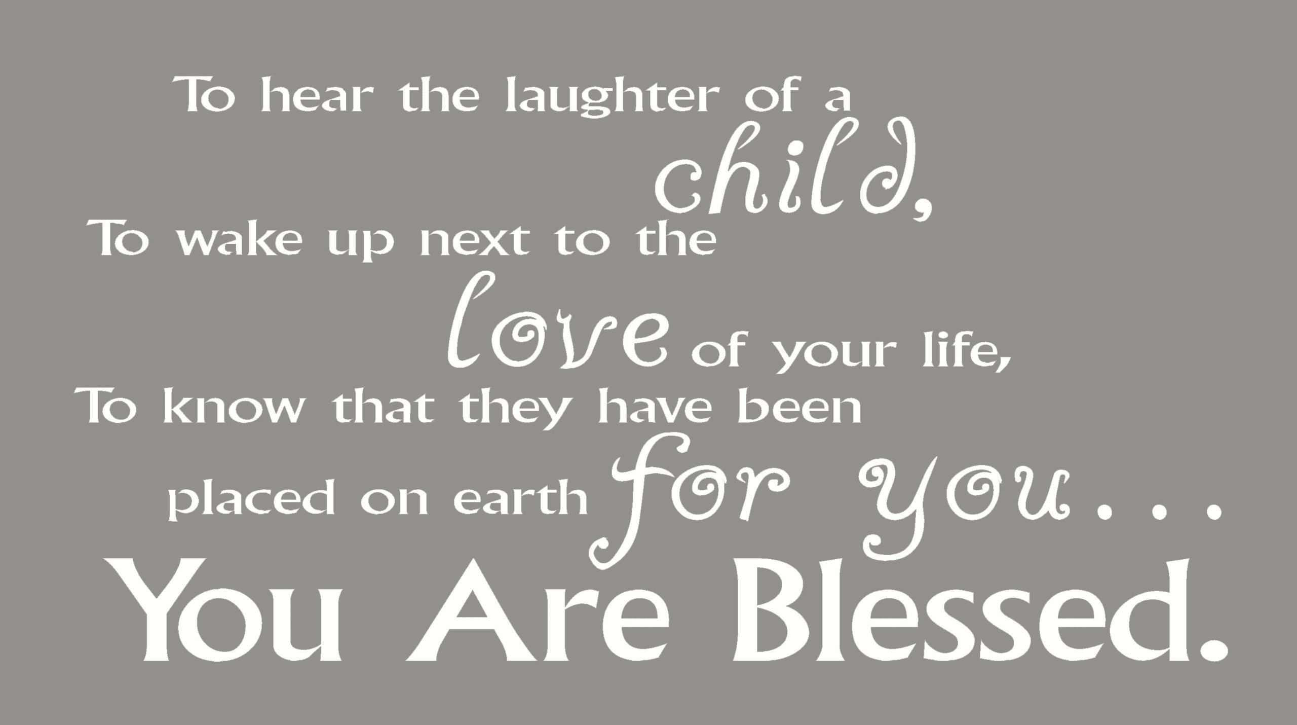 Wall Decor Plus More You Are Blessed Family Inspirational Wall Sticker Quote Vinyl Decal 23"H x 45.25"W - White White