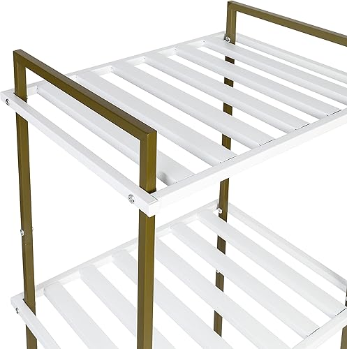 Miniatura 3 de Honey-Can-Do Estantería tubular metálica de 3 niveles, verde oliva y blanco SHF-09132 Olive