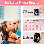 Smart Watches for Men Women with Bluetooth Calling, Heart Rate Sleep Monitor, 1.85 Inch Screen, DIY Dial, 100+ Sports Modes, AI Built-in Fitness Tracker, IP68 Waterproof, Smartwatch for Android iPhone