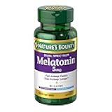 Nature’s Bounty Melatonin 5mg Dual Spectrum, 100% Drug Free Sleep Supplement, Quick Release and Extended Release, Promotes Relaxation and Sleep Health, 60 Bi-Layer Tablets