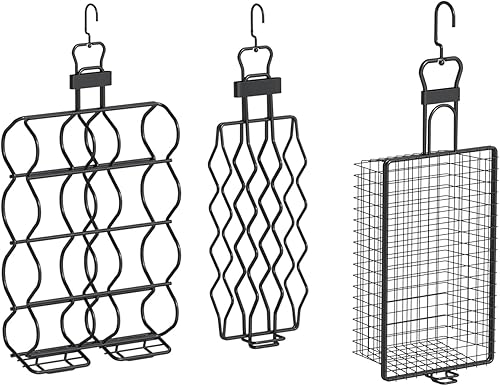 Juego de 3 perchas para barbacoa para ahumador de barril, para maíz, salchichas, perritos calientes, verduras, accesorios para ahumar, cesta