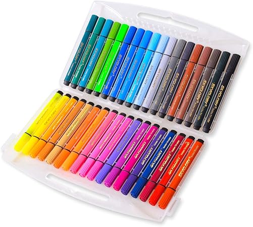 Amazon Kxf カラーペンセット 36色 マーカーペン サインペン 水彩筆水性ペン収納ケース付き 子供 可愛いマーカ 塗り絵 画筆 絵用落書き新学期準備入学 洗たくでおとせる 文房具 オフィス用品 文房具 オフィス用品