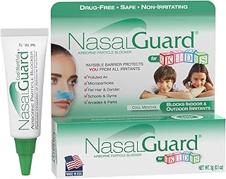 Airborne Particle Blocker Nasal Gel for Kids - Helps Reduce Inhalation of Allergens, Pollutants & Irritants - Drug-Free, Daily Use (Cool Menthol, 3g)