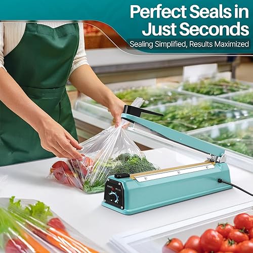 Miniatura 9 de Selladora por impulso Flexzion de 12 pulgadas (300mm) 400W con modo de calentamiento ajustable, sin necesidad de precalentamiento, selladora