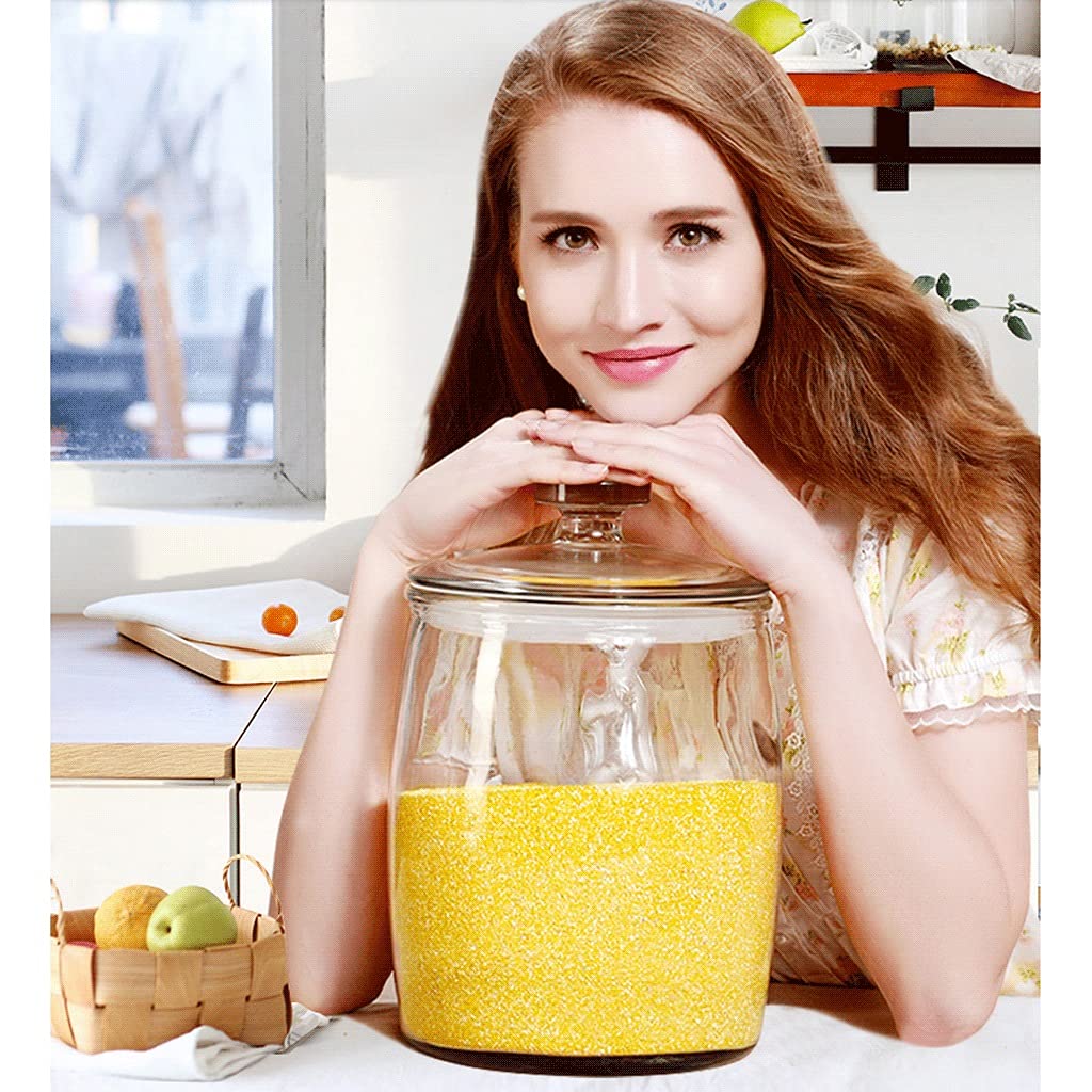 Amazon｜キャニスター 大型ガラス製食品保管容器2kg-8kg気密蓋付き