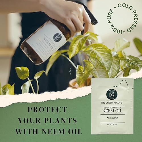 Miniatura 2 de Recambio de aceite de neem para plantas  Aceite de neem para jardín interior y exterior  5 sobres de aceite de neem 100% puro prensado en frío, hace