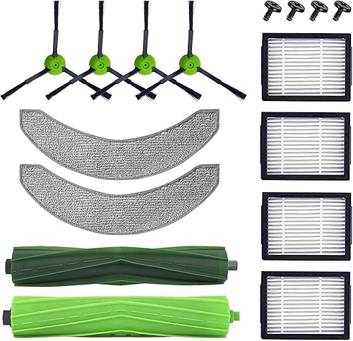 Piezas de repuesto específicas compatibles con la aspiradora Irobot Roomba Combo j7+ (no para J7). Los accesorios incluyen 2 cepillos de rodillo, 4