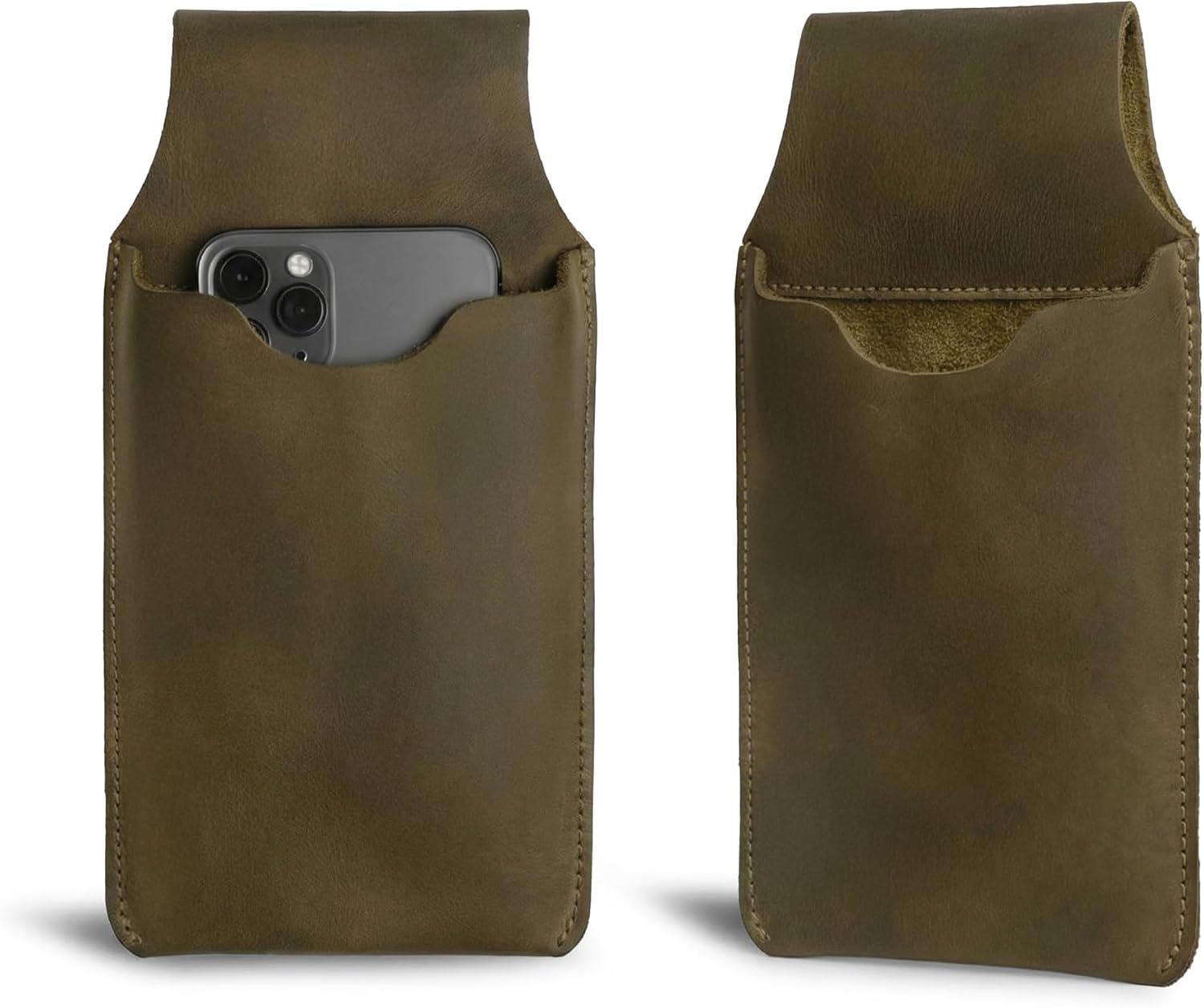 Hide & Drink, Waist Phone Holder Pouch, Accessory Bag, Soft Case for Work & Outdoors Essentials, Full Grain Leather Handmade