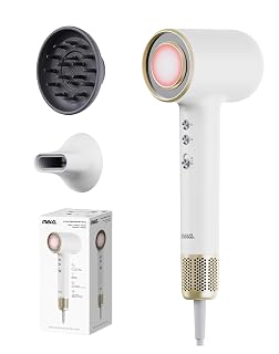 Professional Bi-Ionic Hair Dryer- mera Classic -Fast Drying Salon Results Blowdryer w/Magnetic Diffuser & Concentrator for Women, One Button Safe Mode for Cooling, cUL Certified, Lightweight, Travel - Amazon product rated Grade A