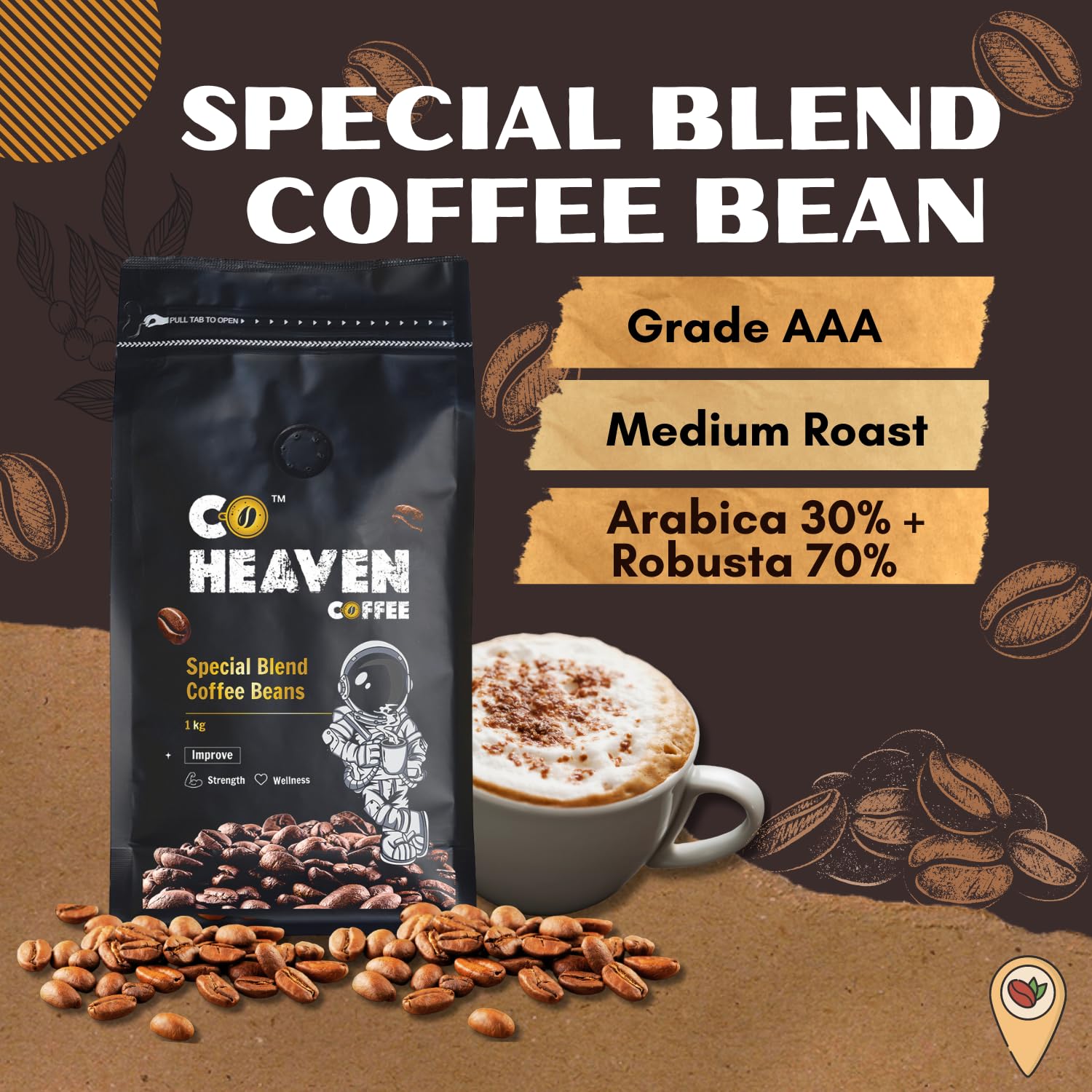 FORDAYS DIET COFFEE Special Blend 63g4箱 COHEAVEN COFFEE – Special Blend, 1kg | Arabica 70% : Robusta 30