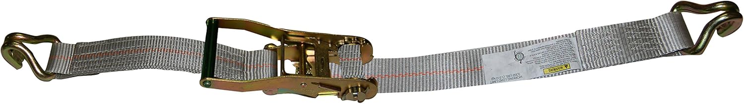 S-Line 557-15WHK Ratchet Strap Tie Down with Long Wide Handle and J-Hooks, 2-Inch by 15-Feet, 3,333-Pounds Working Load Limit