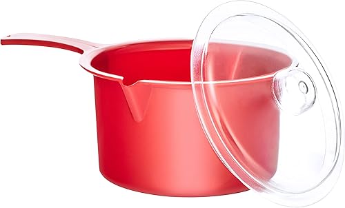 Miniatura 5 de Easycook NS613R Easy Cook Polly Carbonate - Sartén y tapa para microondas, sin manchas, color rojo