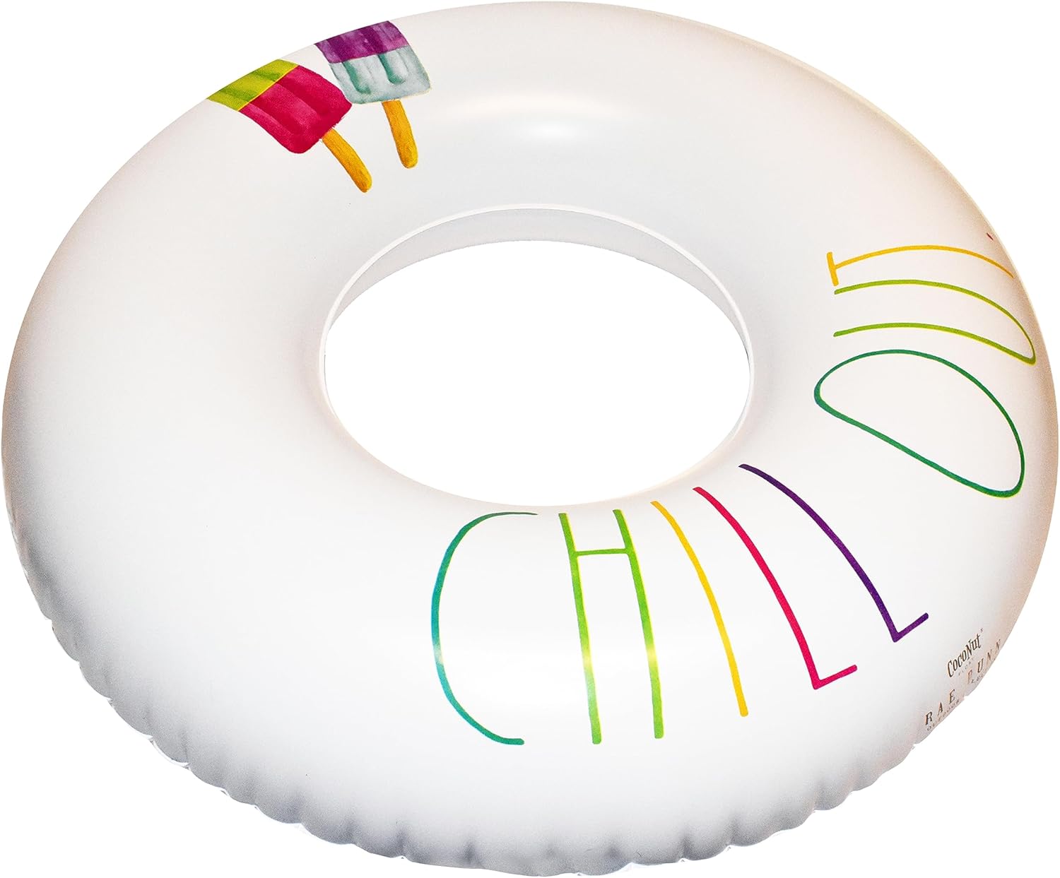 Rae Dunn x CocoNut Float Junior Ring Floats - 32 Inch Inflatable Raft & Durable Water Inner Tube - Stable Ride-On for Summer Parties & Swim Events