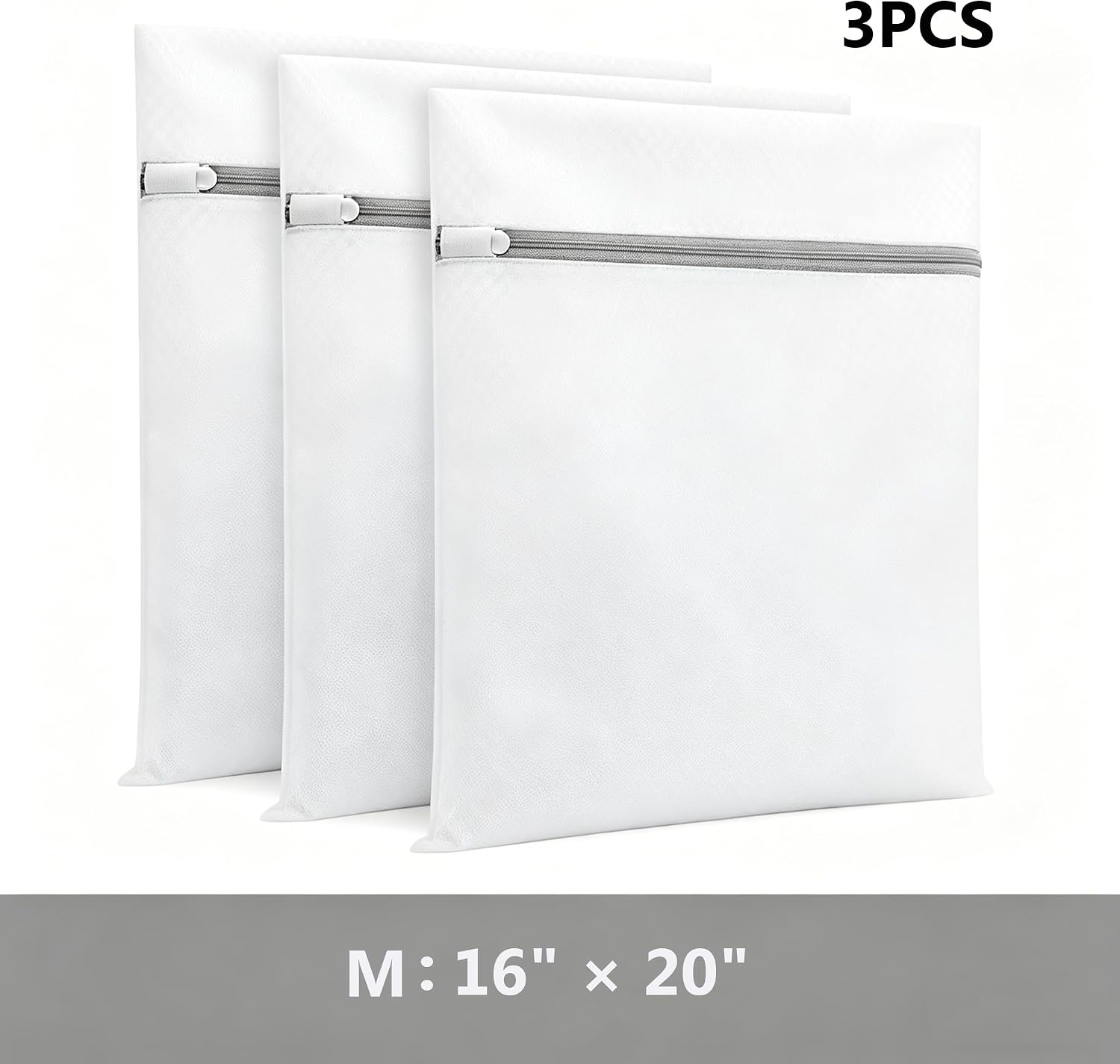 3Pcs Mesh Laundry Bags with Sturdy Zipper,washing Bags for Washing Delicates,Protect Clothes in Washing Machine for Home, College & Dorm (3 Medium)