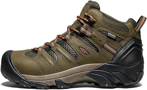 Vista 18 de KEEN Utility Botas de trabajo impermeables Lansing de altura media con punta de acero para hombre Mantillo/Shitake