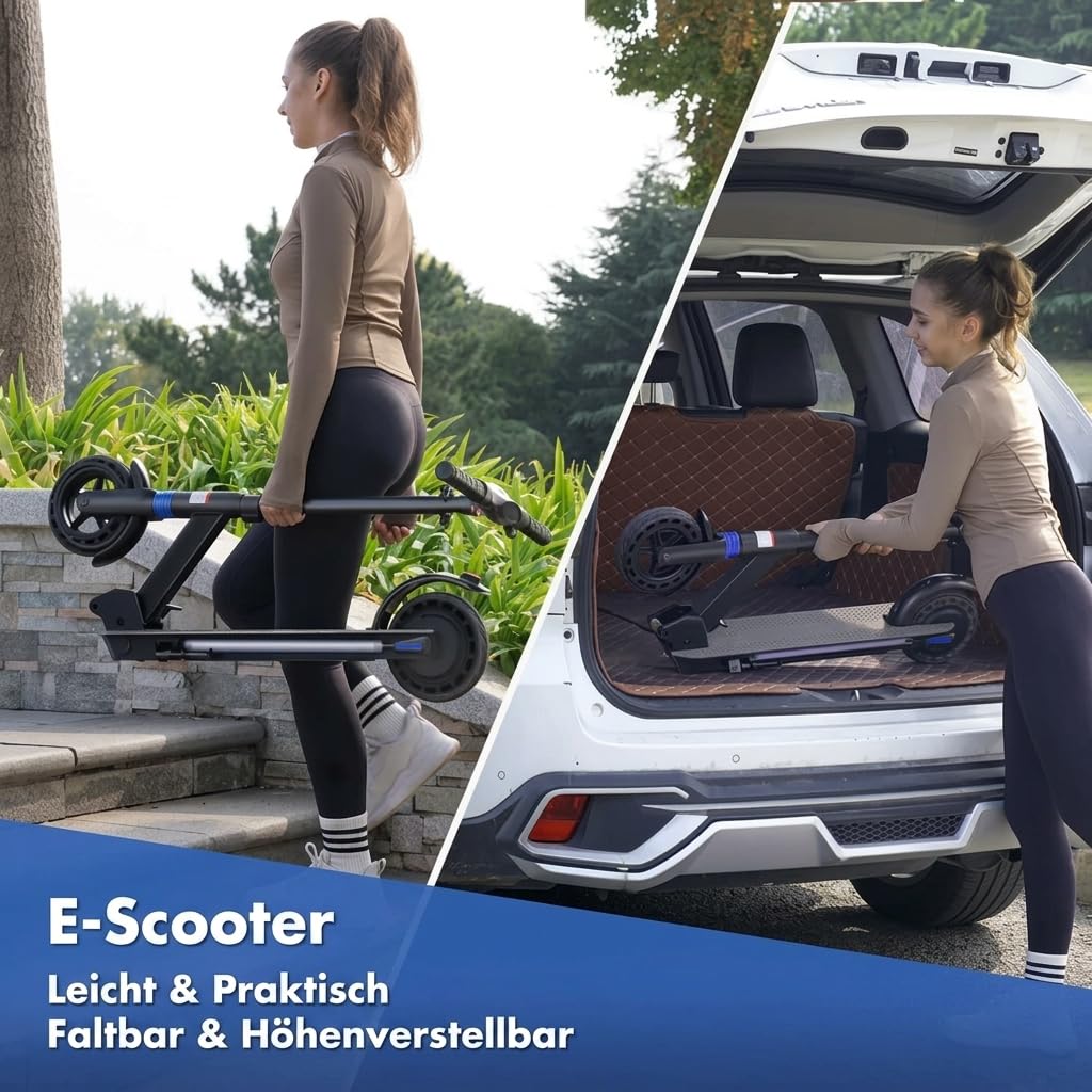 Elektroroller für Kinder 8-16 Jahre, Faltbarer E Scooter mit LED-Anzeige, 250W Motor, Höhenverstellbar, Bis 20 km Reichweite & 20 km/h, Elektro Scooter für Kinder und Jugendliche