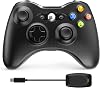 YCCTEAM X-box 360 Wireless Controller, 2.4GHz Dual Vibration Xbox 360 Game Controller with Receiver Remote Gamepad Joypad for Xbox 360 Slim PS3 and PC Windows 7/8/10 -No Audio Jack