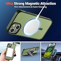 Vista 235 de SUPFINE Funda magnética para iPhone 11 (compatible con MagSafe) (protección contra caídas de grado militar), translúcida mate a prueba de golpes