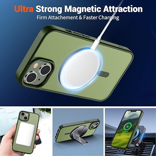 Miniatura 235 de SUPFINE Funda magnética para iPhone 11 (compatible con MagSafe) (protección contra caídas de grado militar), translúcida mate a prueba de golpes