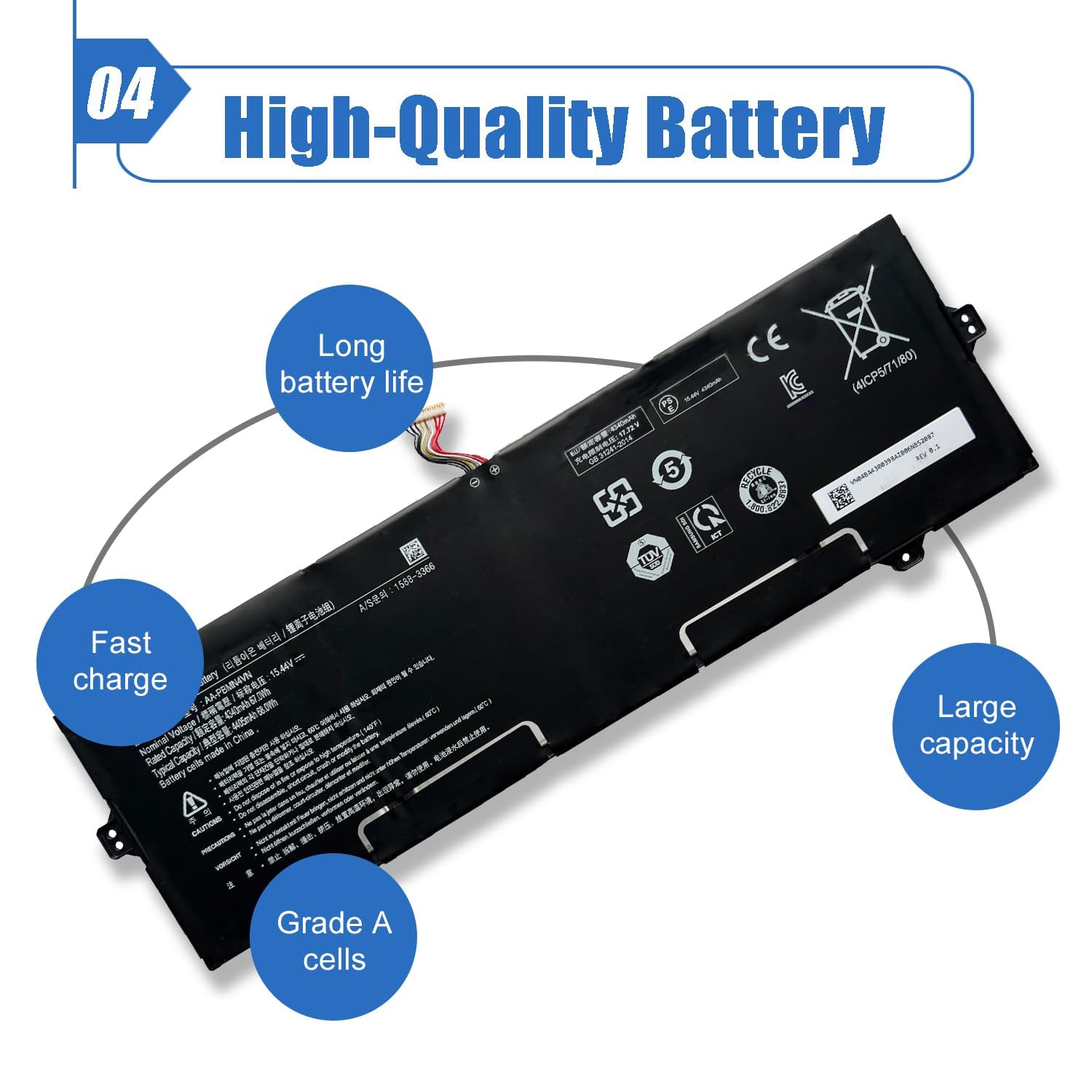 P.B./N.B. PB パソコン Amazon.com: AA-PBMN4VN Laptop Battery 68Wh Compatible with Samsung