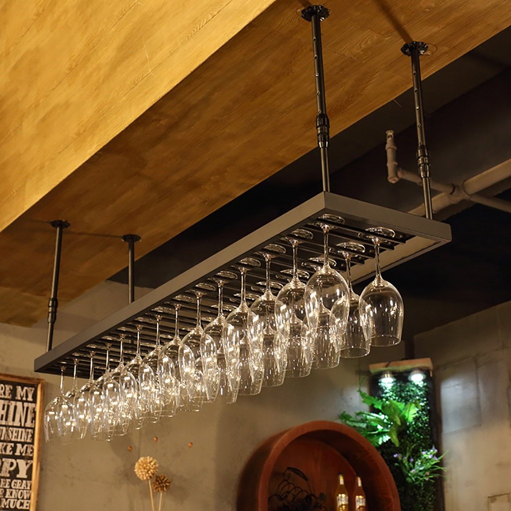 Casier à verres à vin suspendu pour éviter la casse et le désordre