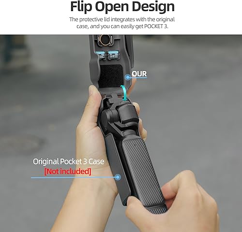 Miniatura 5 de Funda de cardán para DJI Osmo Pocket 3 accesorios con filtro y almacenamiento de tarjetas SD, funda protectora con 3 ranuras de filtro, 2 soportes