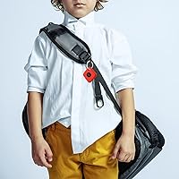 Vista 6 de Funda de silicona para Tile Pro 2020 y 2018 con llaveros, paquete de 2 fundas protectoras antiarañazos con mosquetón (negro/rojo)