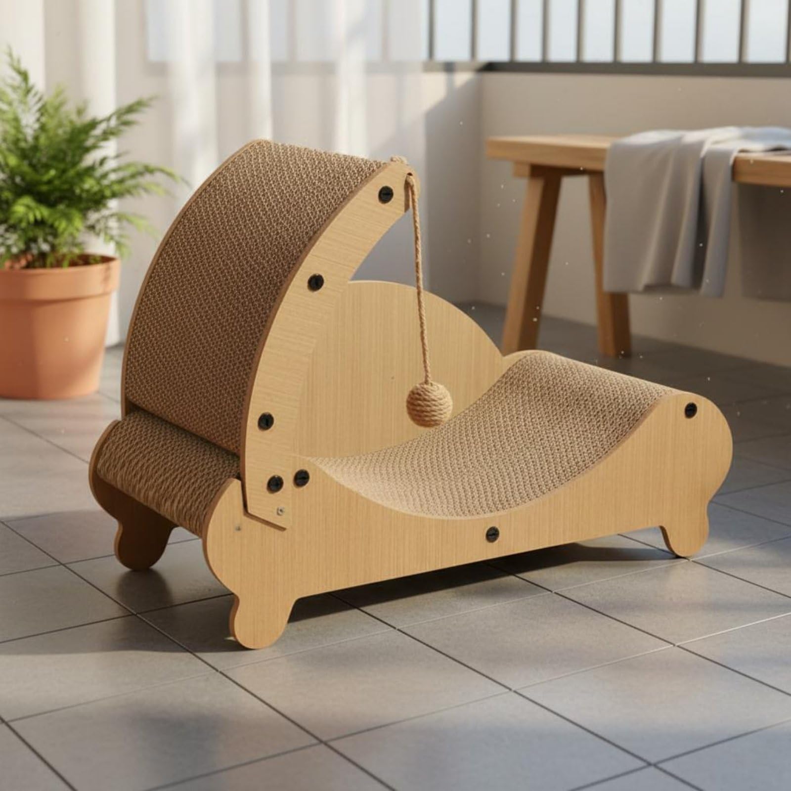 Harilla Griffoir pour Chat en Carton Résistant, Grattoir Multifonctionnel en Carton Ondulé Amélioré Recommandé pour Les Chats De Moins De 7,5 Kg