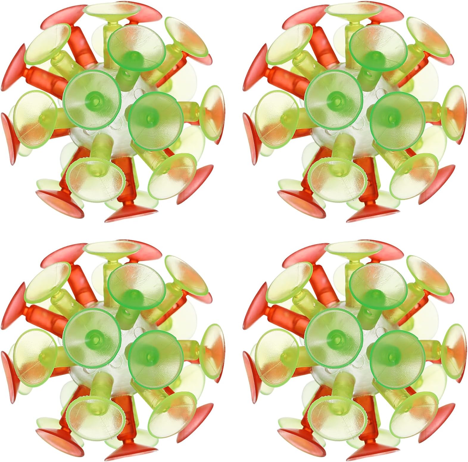 TOYMYTOY 4PCS Kids Multicolored Suction Cup Ball Flash Luminescence Plaything Party Toy for Children