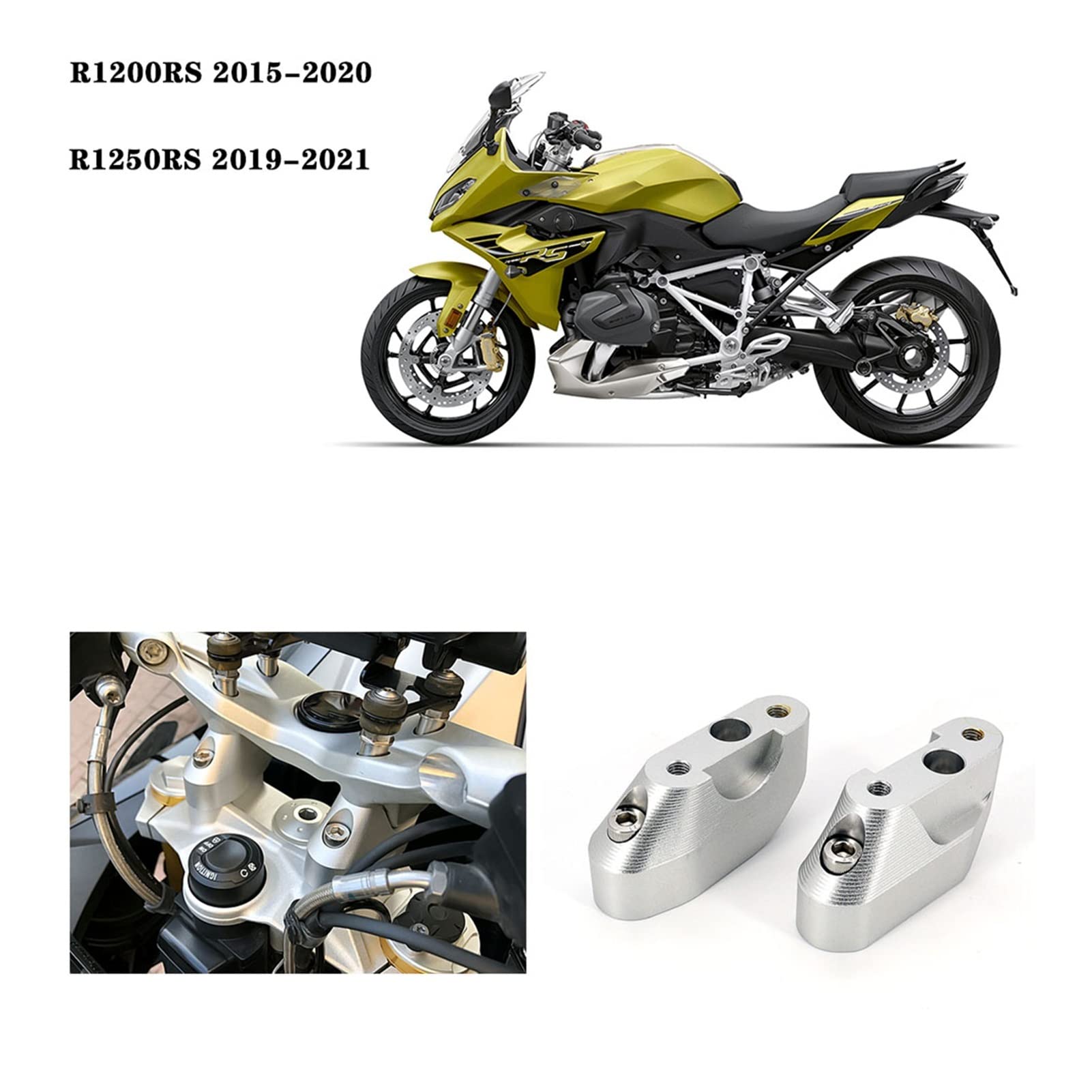 Rehausseur Guidon pour BMW GS 1200 1250 R1200GS R1250GS pour Adventure R1250RS S1000XR R1200R Accessoires Moto CNC Guidon Riser Lifter Riser Guidon(Le Noir Rehausseur Guidon pour BMW GS 1200 1250 R1200GS R1250GS pour Adventure R1250RS S1000XR R1200R Accessoires Moto CNC Guidon Riser Lifter Riser Guidon(Le Noir