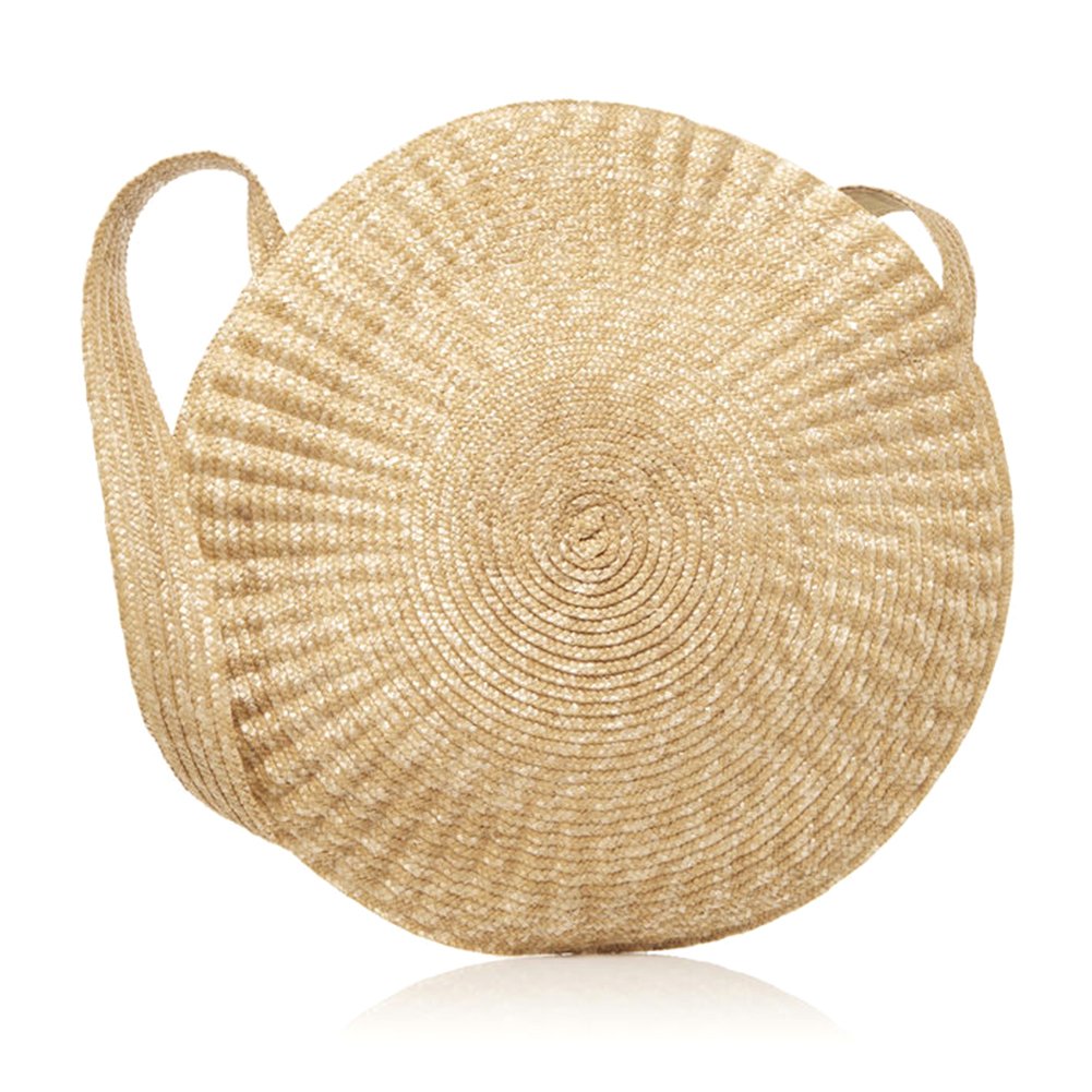 Sac en rotin rond bandoulière paille sac de plage rétro femme été