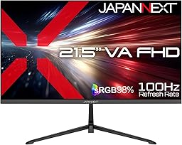 JAPANNEXT 21.5インチ VAパネル搭載 120Hz/1ms(MPRT)対応 フルHD(1920x1080)解像度 液晶モニター JN-215V120F HDMI DisplayPort sRGB:98% HDR PS5 フルHD:120Hz接続【2年保証】