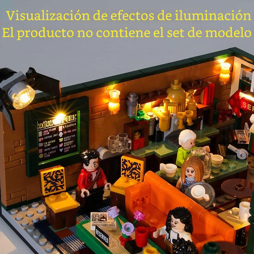 GEAMENT Kit de Luces LED por Friends Central Perk - Compatible con Lego Ideas 21319 (Juego Modelo no Incluido)