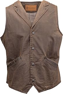 Men's Arkansas 2835 Casual Western Outdoor Vintage Canyonland Vest with Snaps & Concealment Pocket