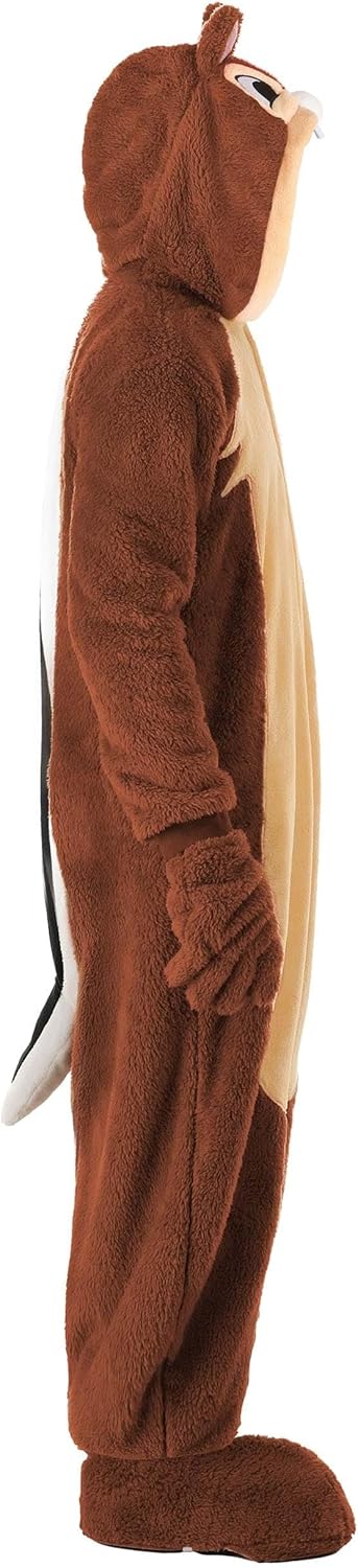 Disney Chip 'n Dale Dale Costume for Adults - Hooded Jumpsuit with Gloves & Shoe Covers - Officially Licensed - Image 5