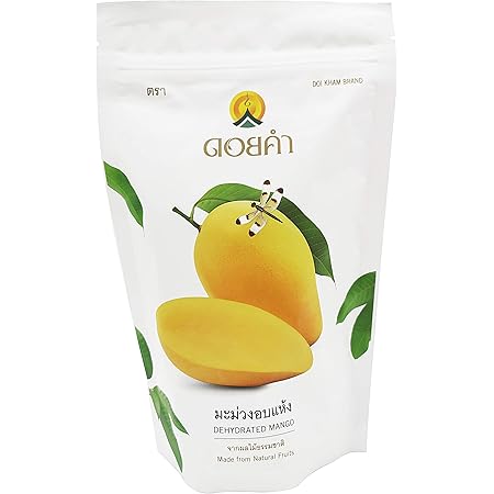 Amazon Co Jp Doi Kham タイ産 マンゴー ドライフルーツ お菓子 おやつ 低カロリー ダイエット 有機オーガニック素材 無農薬 無化学肥料 140g 食品 飲料 お酒
