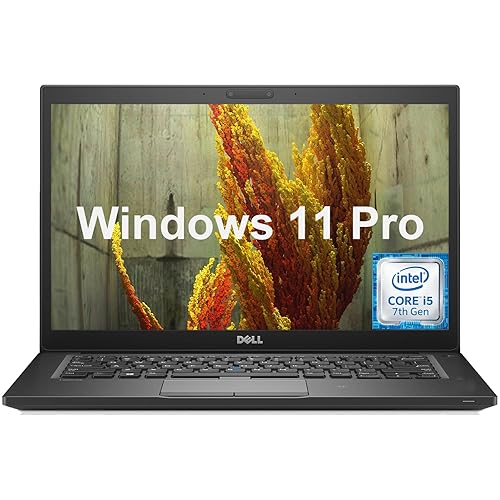 Dell Latitude 7480 Business Laptop Computer Win11 pro, 14in Notebook 7480, Dual Core i5-7th 2.6GHz to 3.5GHz, 16GB RAM, 256GB SSD (Renewed)