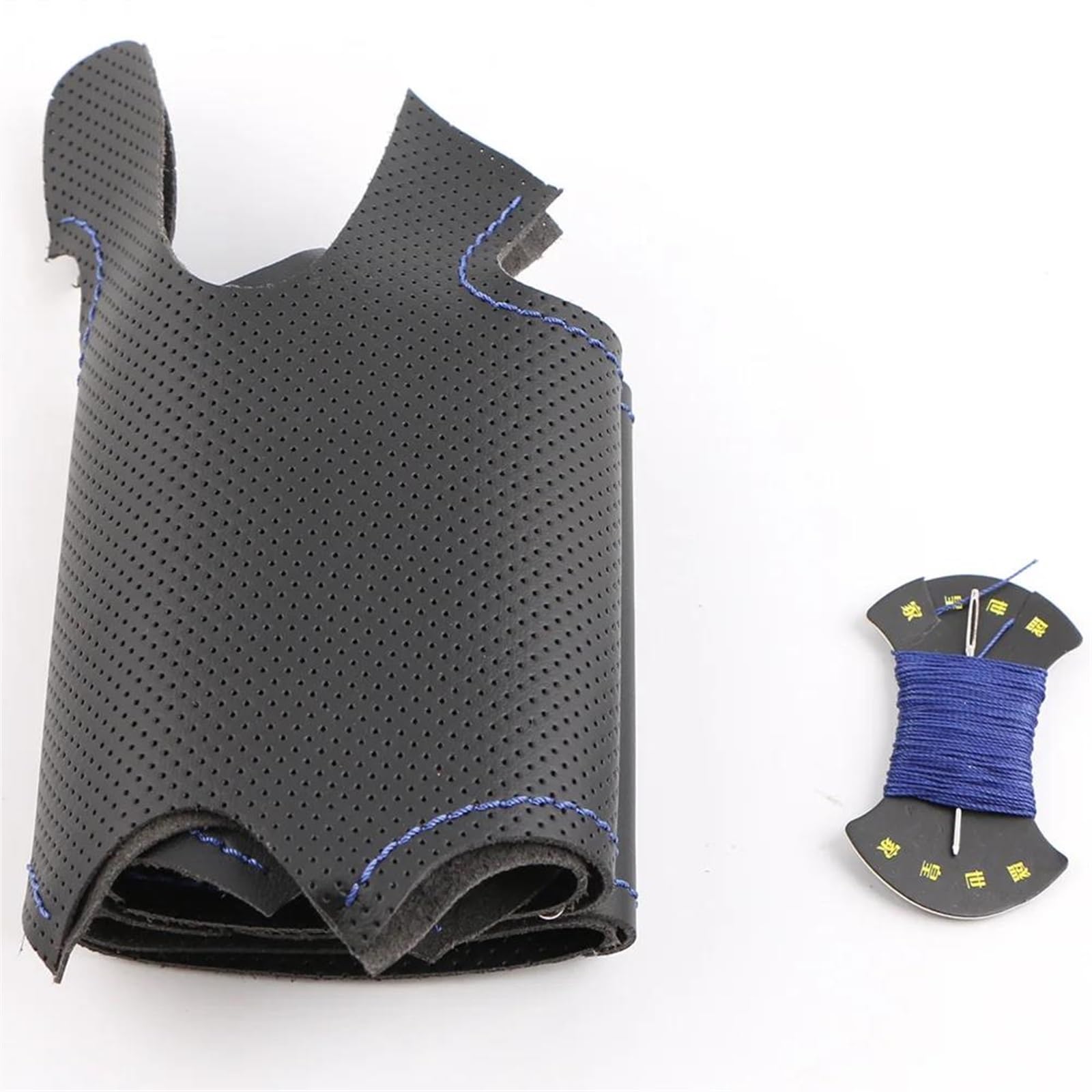 Auto-Lenkradbezug Aus Geflochtenem Kunstleder Für Civic 2006-2011 Lenkradbezug-Wickelzubehör(Blue 2)