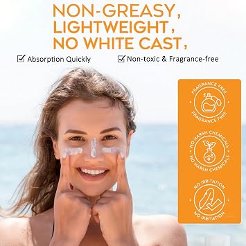 Mineral Sunscreen SPF 50, Tallow Sunscreen with Zinc Oxide and Face and Body Sun Cream -Non Greasy Formula, No White Cast, Reef Safe - UVA/UVB Suncream for Sensitive Skin- Water-Resistant - 80g