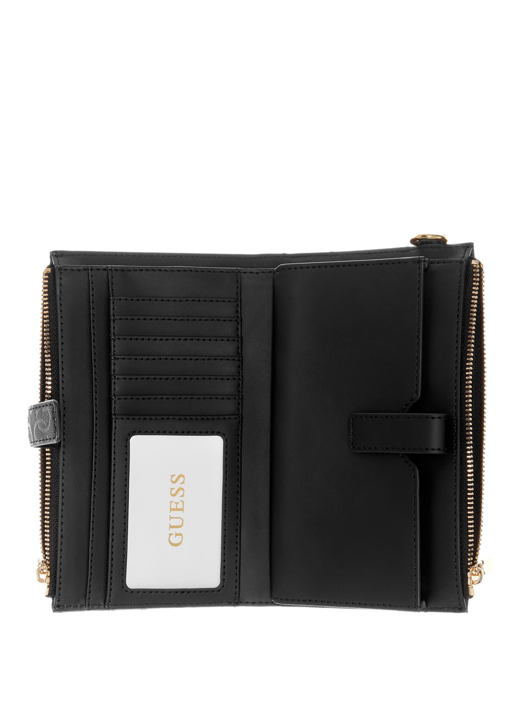 GUESS portafoglio Anise SLG Double Zip Organizer Black Logo nero